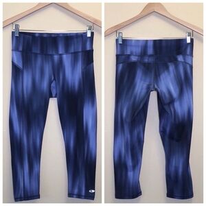 Champion blue DUODRY cropped athletic leggings Workout leggings Gym Space dye